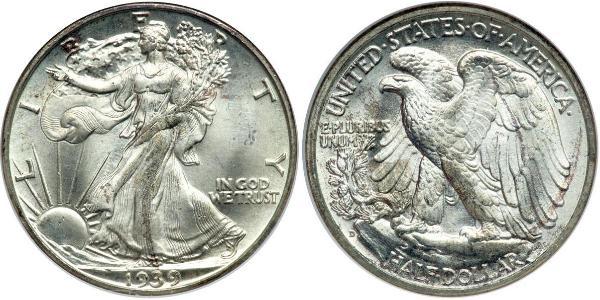 1/2 Долар США (1776 - ) Срібло 