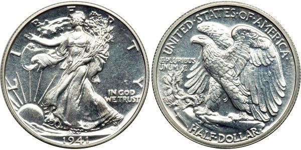 1/2 Долар США (1776 - ) Срібло 