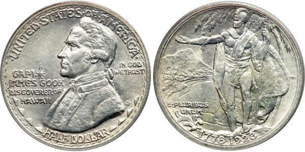 1/2 Долар США (1776 - ) Срібло Джеймс Кук