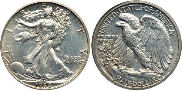 1/2 Долар США (1776 - ) Срібло 