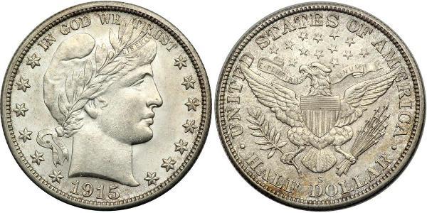 1/2 Долар США (1776 - ) Срібло 