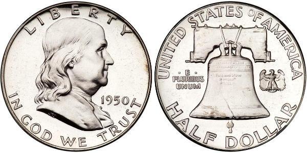 1/2 Долар США (1776 - ) Срібло Франклін Делано Рузвельт (1882-1945)