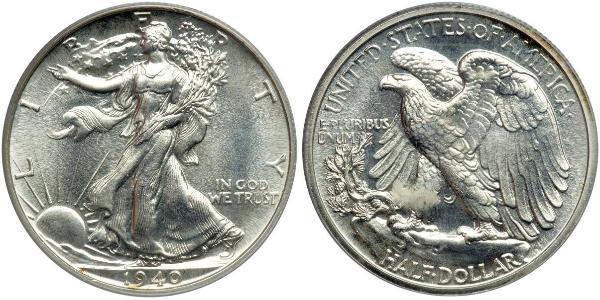 1/2 Долар США (1776 - ) Срібло 