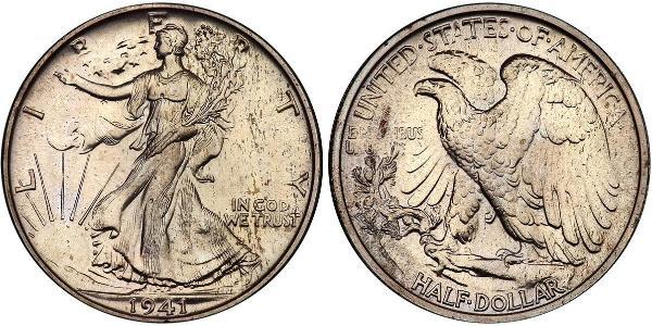 1/2 Долар США (1776 - ) Срібло 