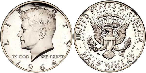 1/2 Долар США (1776 - ) Срібло Джон Фітцджеральд Кеннеді  (1917-1963)