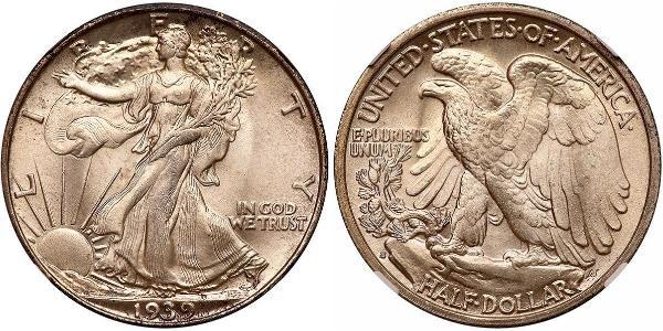1/2 Долар США (1776 - ) Срібло 