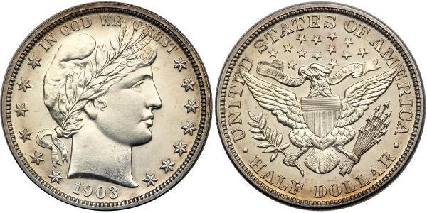 1/2 Долар США (1776 - ) Срібло 