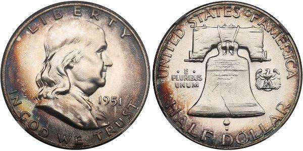 1/2 Долар США (1776 - ) Срібло Франклін Делано Рузвельт (1882-1945)