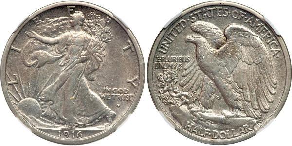 1/2 Долар США (1776 - ) Срібло 