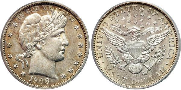 1/2 Долар США (1776 - ) Срібло 