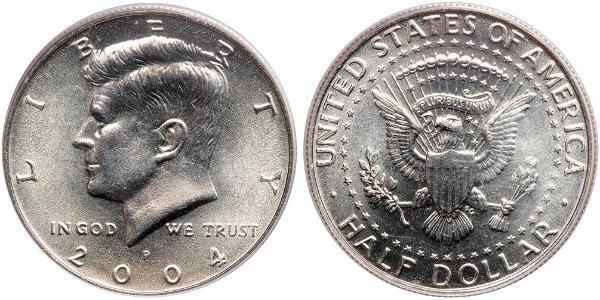 1/2 Долар США (1776 - ) Срібло Джон Фітцджеральд Кеннеді  (1917-1963)