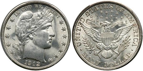1/2 Долар США (1776 - ) Срібло 