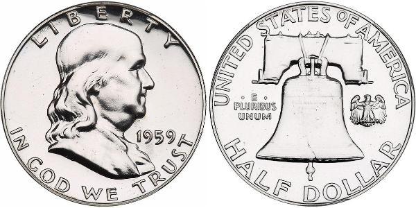 1/2 Долар США (1776 - ) Срібло Франклін Делано Рузвельт (1882-1945)