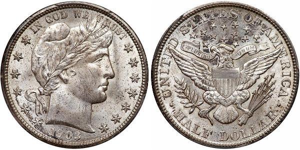 1/2 Долар США (1776 - ) Срібло 