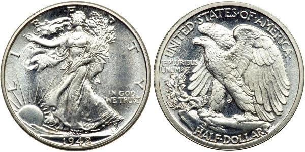 1/2 Долар США (1776 - ) Срібло 