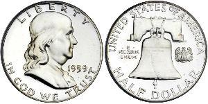 1/2 Доллар США (1776 - ) Серебро Франклин Делано Рузвельт (1882-1945)