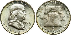 1/2 Доллар США (1776 - ) Серебро Франклин Делано Рузвельт (1882-1945)