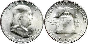 1/2 Доллар США (1776 - ) Серебро Франклин Делано Рузвельт (1882-1945)