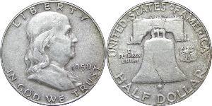 1/2 Доллар США (1776 - ) Серебро Франклин Делано Рузвельт (1882-1945)