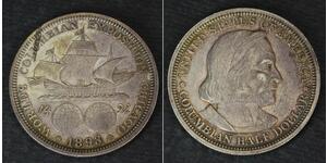 1/2 Доллар США (1776 - ) Серебро Христофор Колумб (1451 - 1506)