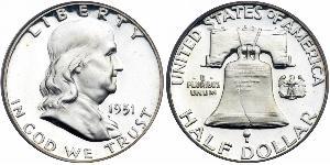 1/2 Доллар США (1776 - ) Серебро Франклин Делано Рузвельт (1882-1945)