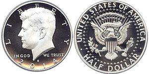1/2 Доллар США (1776 - ) Серебро Джон Фицджеральд Кеннеди (1917-1963)