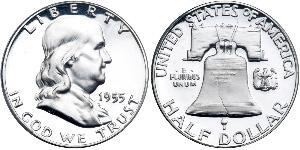 1/2 Доллар США (1776 - ) Серебро Франклин Делано Рузвельт (1882-1945)