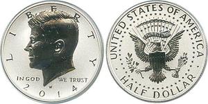1/2 Доллар США (1776 - ) Серебро Джон Фицджеральд Кеннеди (1917-1963)