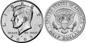 1/2 Доллар США (1776 - ) Серебро Джон Фицджеральд Кеннеди (1917-1963)