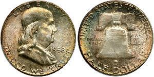 1/2 Доллар США (1776 - ) Серебро Франклин Делано Рузвельт (1882-1945)