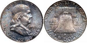 1/2 Доллар США (1776 - ) Серебро Франклин Делано Рузвельт (1882-1945)