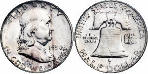 1/2 Доллар США (1776 - ) Серебро Франклин Делано Рузвельт (1882-1945)