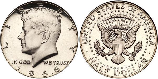 1/2 Доллар США (1776 - ) Серебро Джон Фицджеральд Кеннеди (1917-1963)