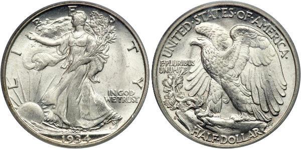 1/2 Доллар США (1776 - ) Серебро 