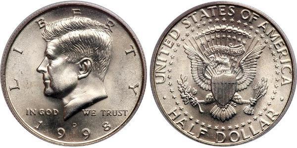 1/2 Доллар США (1776 - ) Серебро Джон Фицджеральд Кеннеди (1917-1963)
