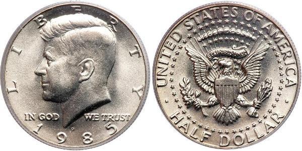 1/2 Доллар США (1776 - ) Серебро Джон Фицджеральд Кеннеди (1917-1963)