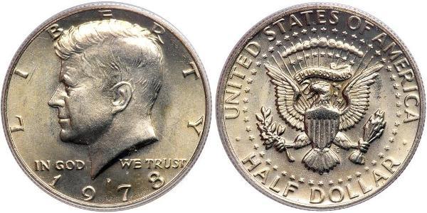 1/2 Доллар США (1776 - ) Серебро Джон Фицджеральд Кеннеди (1917-1963)
