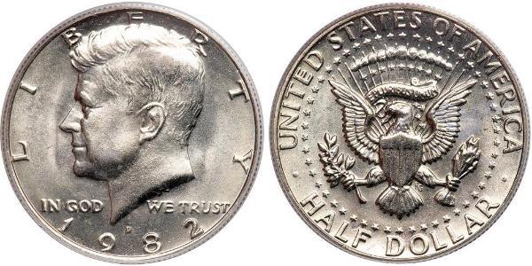 1/2 Доллар США (1776 - ) Серебро Джон Фицджеральд Кеннеди (1917-1963)