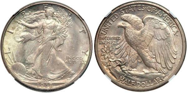 1/2 Доллар США (1776 - ) Серебро 