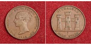 1/2 Кварто Гибралтар Медь Виктория (1819 - 1901)