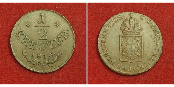 1/2 Крейцер Австрийская империя (1804-1867)  Francis II, Holy Roman Emperor (1768 - 1835)