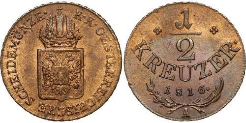 1/2 Крейцер Австрійська імперія (1804-1867)  Francis II, Holy Roman Emperor (1768 - 1835)