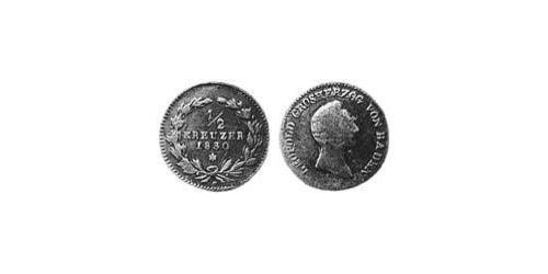 1/2 Крейцер Великое герцогство Баден (1806-1918) Медь Леопольд (великий герцог Баденский)(1790 – 1852)
