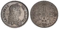 1/2 Крона(английская) Королевство Англия (927-1649,1660-1707) Серебро Карл II (1630-1685)