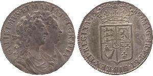 1/2 Крона(английская) Королевство Англия (927-1649,1660-1707) Серебро Вильгельм III (1650-1702)
