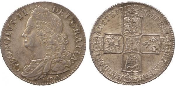 1/2 Крона(английская) Королевство Великобритания (1707-1801) Серебро Георг II (1683-1760)