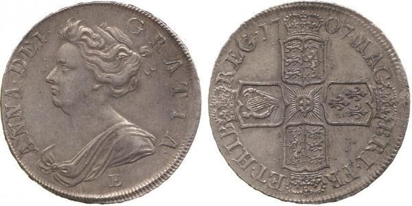 1/2 Крона(английская) Королевство Великобритания (1707-1801) Серебро Анна (королева Великобритании)(1665-1714)