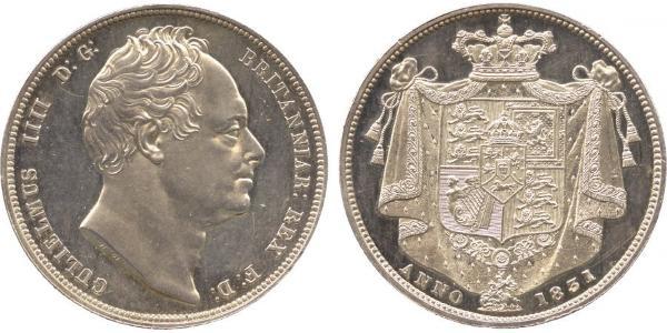 1/2 Крона(английская) Соединённое королевство Великобритании и Ирландии (1801-1922) Серебро Вильгельм IV (1765-1837)