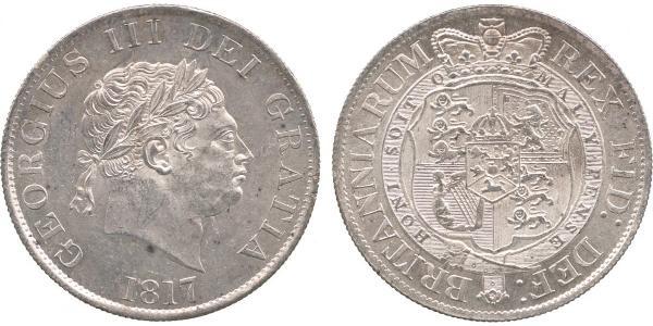 1/2 Крона(английская) Соединённое королевство Великобритании и Ирландии (1801-1922) Серебро Георг III (1738-1820)