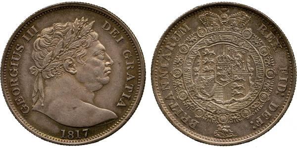 1/2 Крона(английская) Соединённое королевство Великобритании и Ирландии (1801-1922) Серебро Георг III (1738-1820)